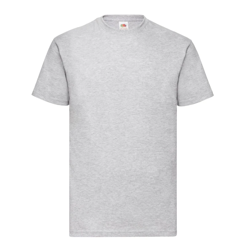 Image of Fruit Of The Loom Fruit of the Loom Men Valueweight Heather T-Shirt in Grey Size: Small Grey S Male 5063527919625