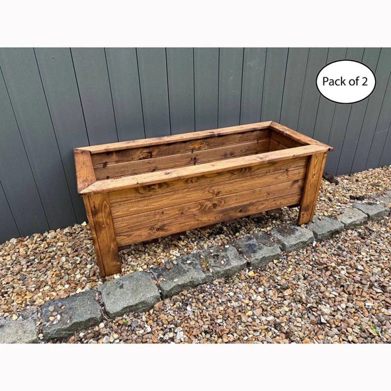 Image of Charles Taylor Multi Pack of 2 - Prestbury Raised Rectangular Extra Large Trough in Light Brown Light Brown Unisex