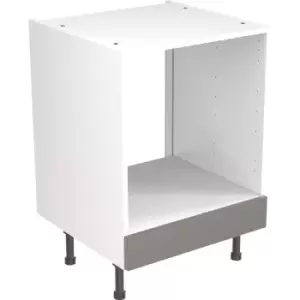 Image of Kitchen Kit Flatpack J-Pull Kitchen Cabinet Base Oven Unit Super Gloss 600mm in Dust Grey MFC