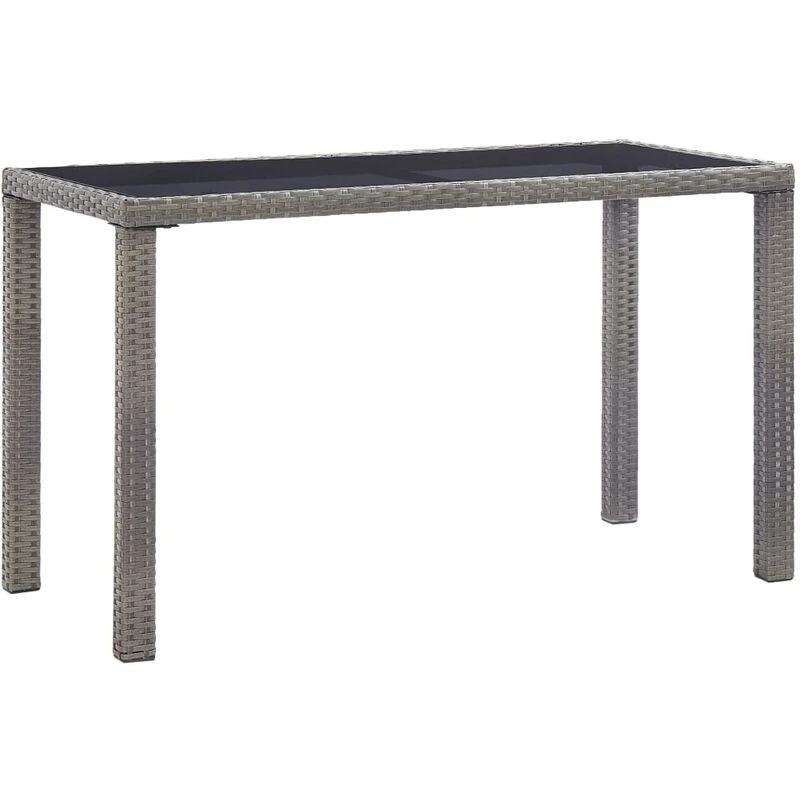Image of Garden Table Anthracite 123x60x74cm Poly Rattan