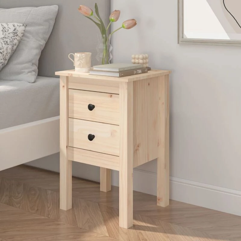 Image of VIDAXL Bedside Cabinet 40x35x61.5cm Solid Wood Pine Vidaxl 8720286921807