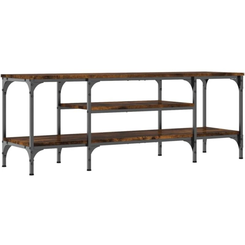 Image of VIDAXL TV Cabinet Smoked Oak 121x35x45cm Engineered Wood&Iron Vidaxl 8720845774226