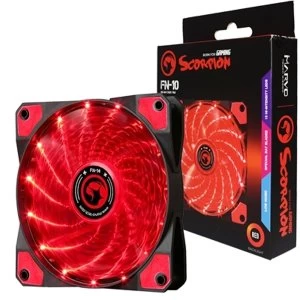 image of Marvo Scorpion FN-10 Red 120mm 1200RPM Red LED Fan