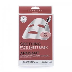 image of Danielle Creations Pack of 5 Rose Soothing Face Masks