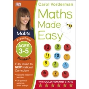 Image of Maths Made Easy Numbers Preschool Ages 3-5 by Carol Vorderman (Paperback, 2014)