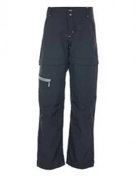 image of Boys, Trespass Unisex Defender Pants - Black, Size 11-12 Years