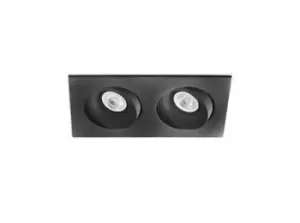 Image of Arg Tiltable Black recessed Downlight 2x GU10