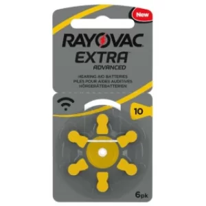 image of Rayovac 10 Extra Advanced Hearing Aid Batteries (6 Pack)