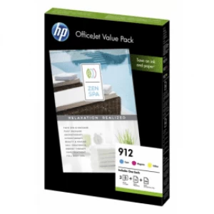 Image of HP 912 Tri Colour Ink Cartridge