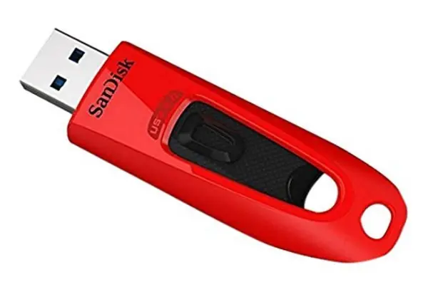 image of SanDisk Ultra 32GB USB 3.0 Flash Stick Pen Memory Drive - Red