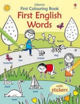 Image of First Colouring Book First English Words by Kirsteen Robson Book