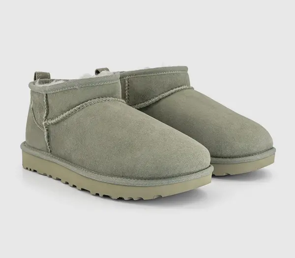 Image of UGG Womens Classic Ultra Mini Boots Shaded Clover Green, 8