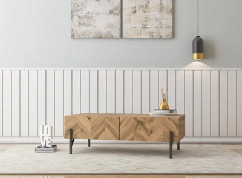 Image of Kidsaw Lv37 Coffee Table In Herringbow Oak