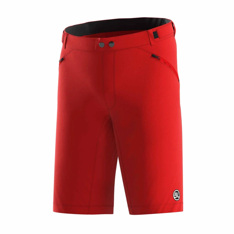 Image of Bicycle Line Mens Ostiglia 2 Baggy UPF 50+ Knee Length Zip Pockets MTB Shorts Red male Small
