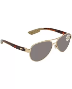 Image of Costa Del Mar Loreto Rose Gold Metal Aviatpr Unisex Sunglasses LR 64 OSCP LR 64 OSCP