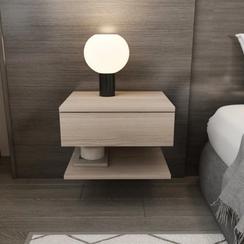 Image of Decorotika Vivid Modern And Minimalist Bedside Table Night Stand Cordoba, Silver VVD18NS02