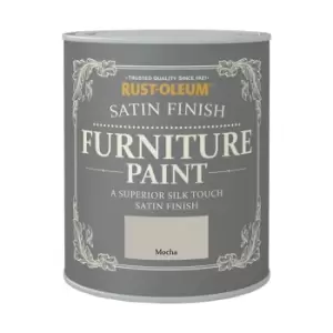 image of Rust-Oleum Satin Furniture Paint - Mocha - 125ml