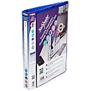 image of Snopake Presentation Ring Binder Polypropylene A4 4 ring 25mm Electra Blue