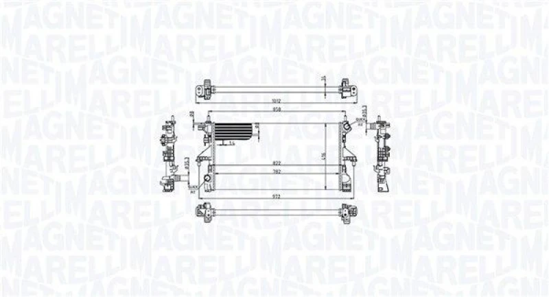Image of MAGNETI MARELLI Engine radiator MAGNETI MARELLI 350213215100