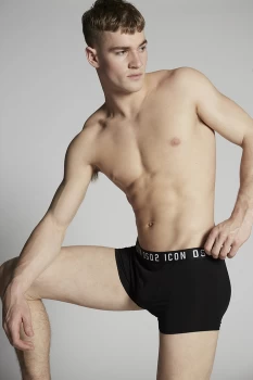Image of DSQUARED2 Men Boxer Black Size L 89% Cotton 11% Elastane