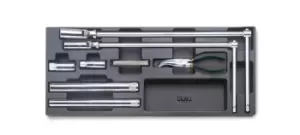 Image of Beta Tools T256 8pc Spark Plug Tool Set Hard Tray for Roller Cabs 024240256