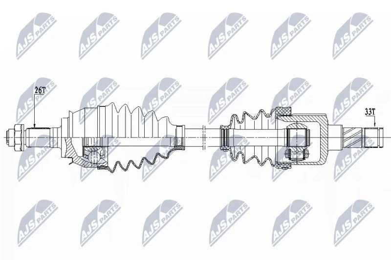 Image of NTY NPW-BM-155 Drive shaft Rear Axle Left Drive Shaft (13)