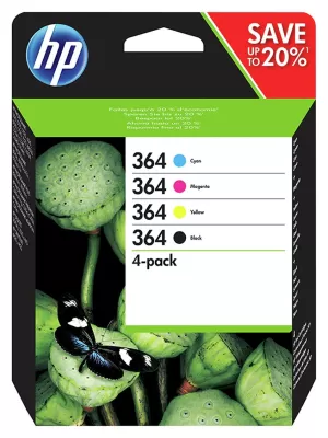 Image of HP 364 Black and Tri Colour Ink Cartridge