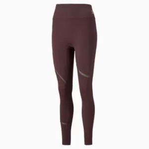 PUMA Exhale Mesh Curve Womens Training Leggings, Fudge, size Small, Clothing