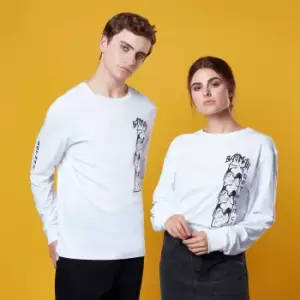 Image of Gotham Guardian Panel Long Sleeved T-Shirt - White - M