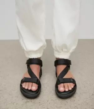 Image of AllSaints Womens Atlanta Sandals, Black, Size: UK 5/US 8/EU 38