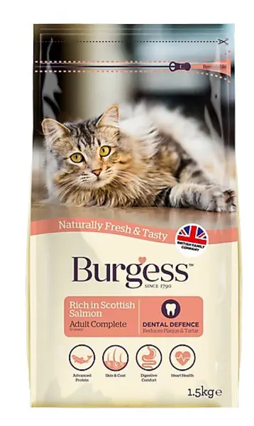 Burgess Adult Scottish Salmon Cat Food 1.5kg