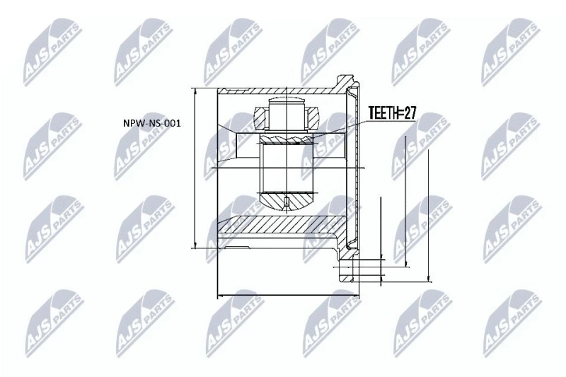 Image of NTY CV joint kit NTY NPW-NS-001