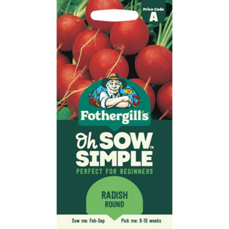 Image of Mr Fothergills Oh Sow Simple Radish 'scarlet Globe' Vegetable Seeds