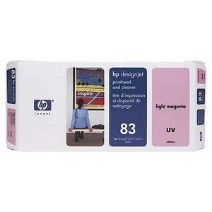 Image of HP 83 UV Light Magenta Printhead and Printhead Cleaner