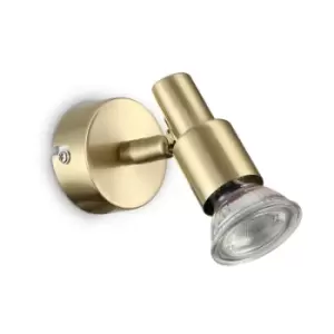 Image of Spotlight Slem Metal Brass 1 bulb 10cm