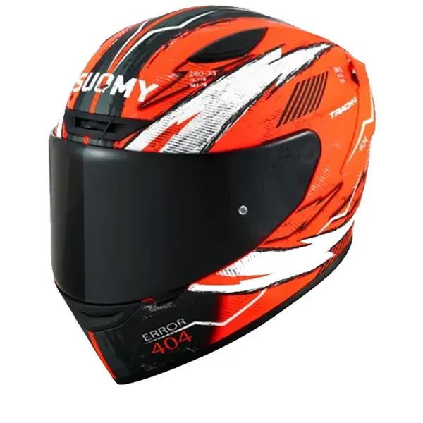 Image of Suomy Track 1 404 Ece 22.06 Red White Full Face Helmet Size M