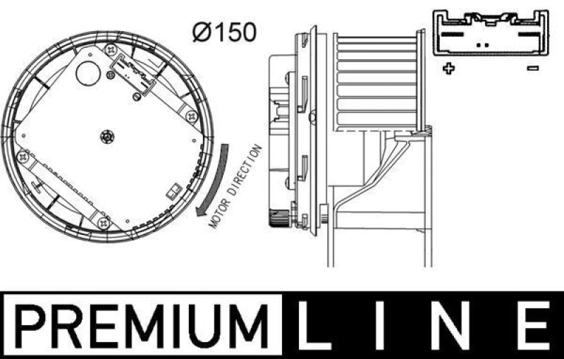 Image of Blower motor MAHLE AB 263 000P