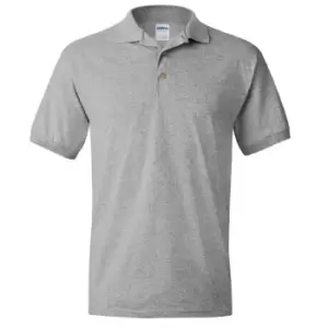 image of Gildan Adult DryBlend Jersey Short Sleeve Polo Shirt (2XL) (Sport Grey)