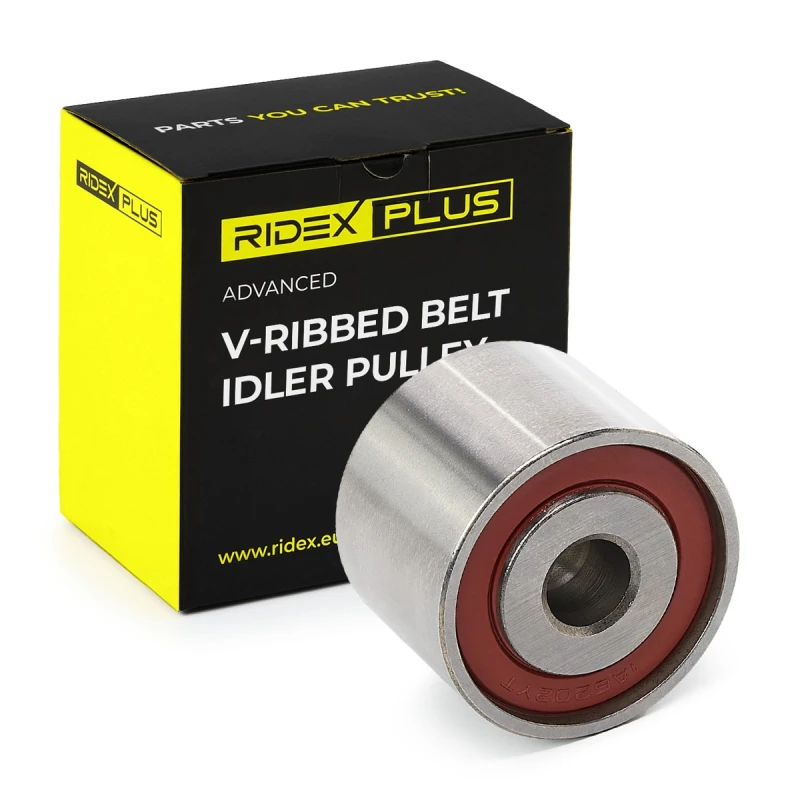 Image of RIDEX PLUS Deflection / guide pulley, V-ribbed belt RIDEX PLUS 312D0033P