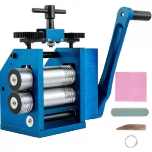 image of VEVOR Rolling Mill 4.4"/112mm Jewelry Rolling Mill Machine Gear Ratio 1:2.5 Wire Roller Mill 0.1-7mm Press Thickness Manual Combination Rolling Mill f