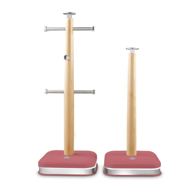 Image of Swan Towel Pole and Mug Tree Set Fuchsia Rose unisex Medium