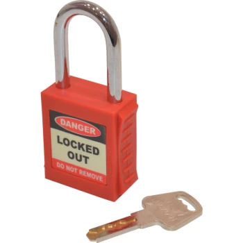 image of Safety Lockout Red Key Padlock - 20MM