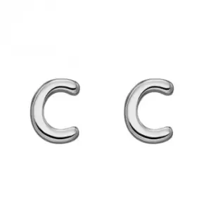 Image of Initial C Sterling Silver Stud Earrings E6020