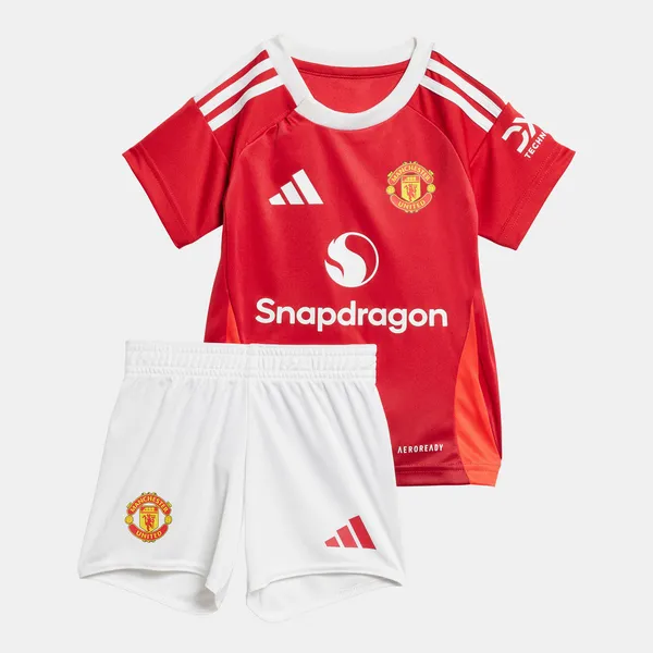 image of adidas Manchester United Home Babykit 2024 2025 Domestic Replica Minikits 3-6 Months Red 36824708060