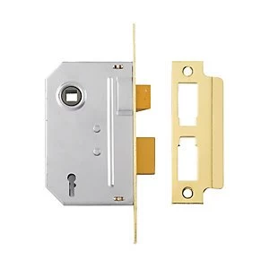 image of Yale P-M320-PB-65 3 Lever Sashlock - Brass 64mm