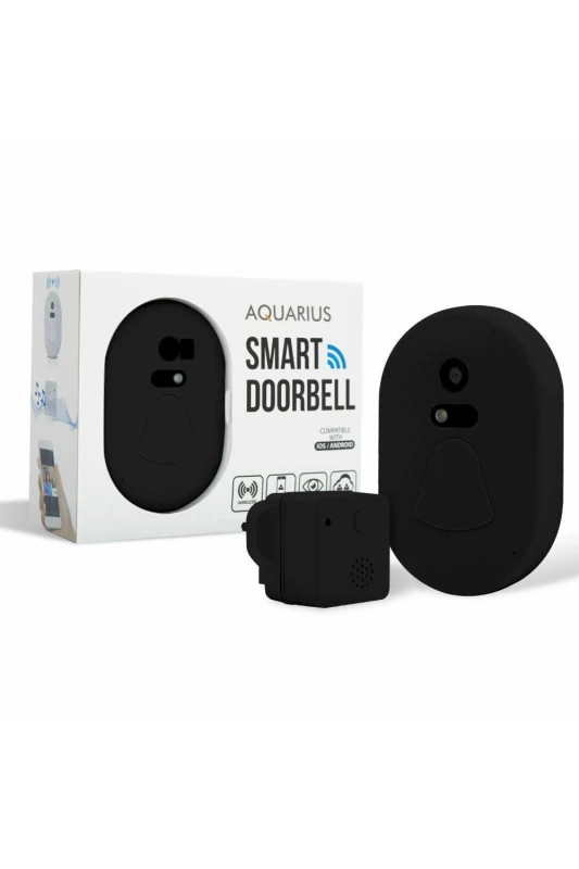 Image of AQUARIUS WiFi Wireless Smart Camera 'Doorbell', Black Unisex