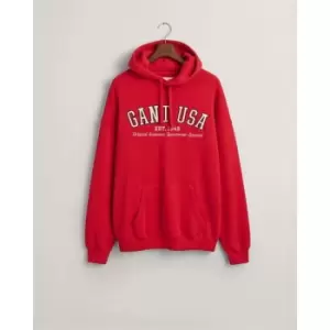 Image of Gant Usa Hoodie Rich Red S - Red