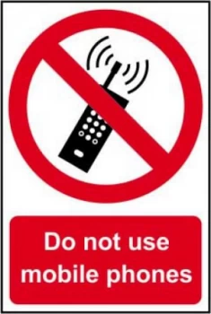 Do Not Use Mobile Phones - PVC