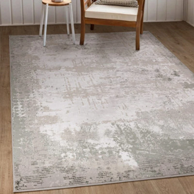 Image of The Rug Edit Ritz Luxe Shimmer Green Living Room Rug 160X220Cm
