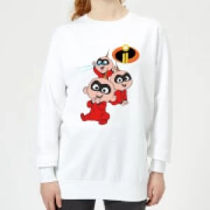 Image of Incredibles 2 Jack Jack Poses Womens Sweatshirt - White - L